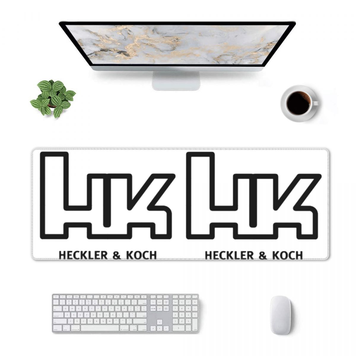 Gaming Accessories Logo - Large Mouse Pad Heckler Koch Hk