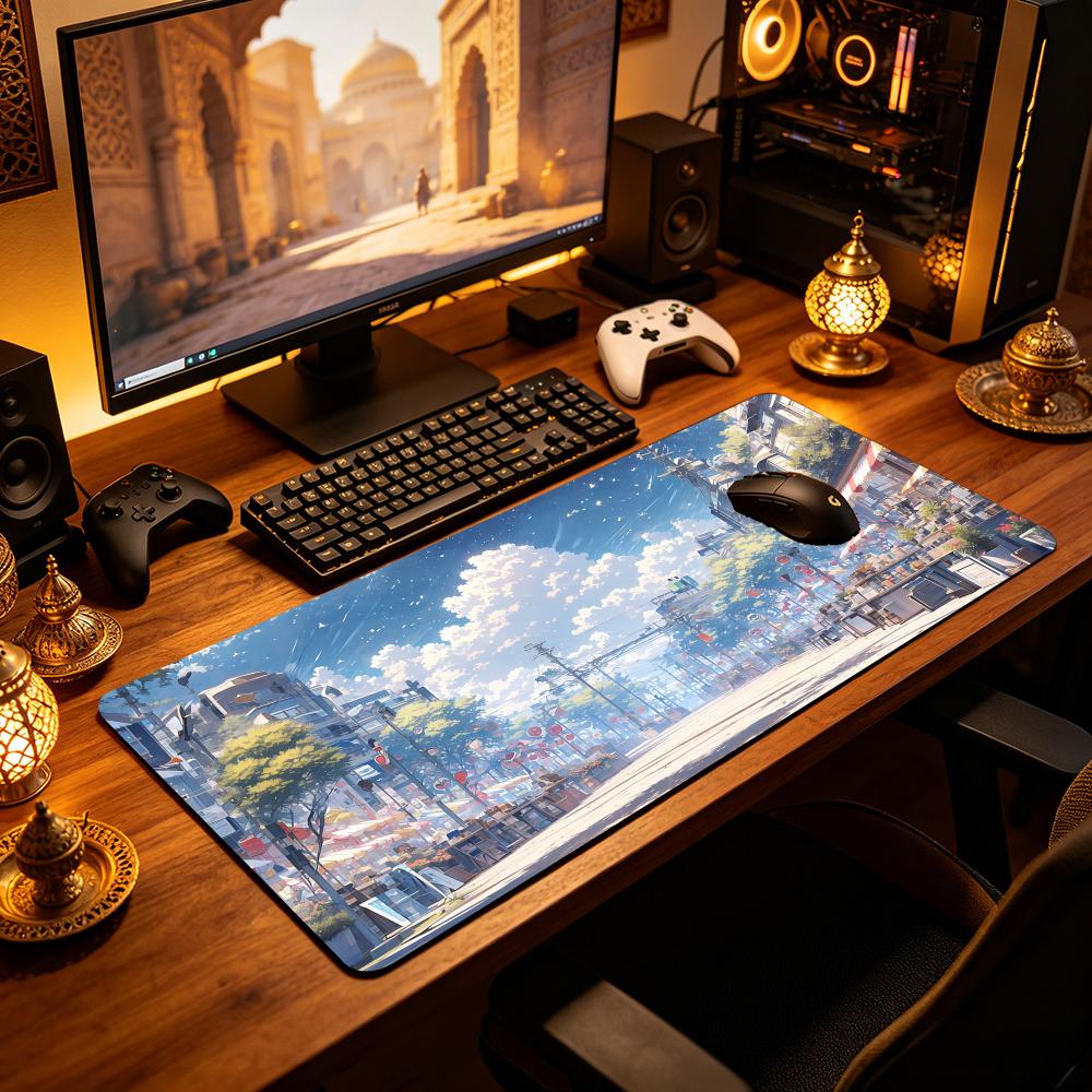 Anime Japanese City Street Sum - Gaming Accessories Market recension och pris
