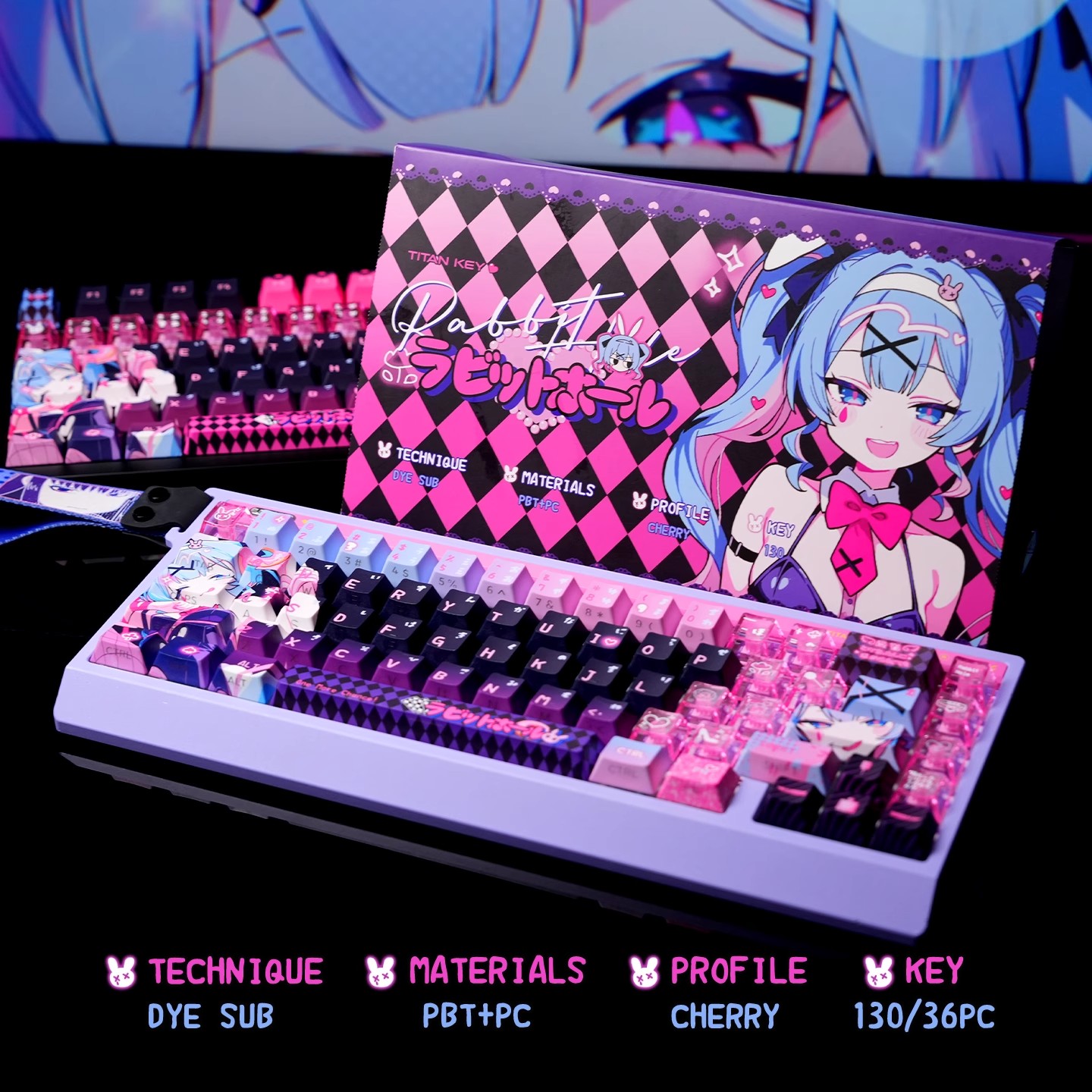 Anime Rabbit Hole Theme Custom - Gaming Set Accessories recension och pris
