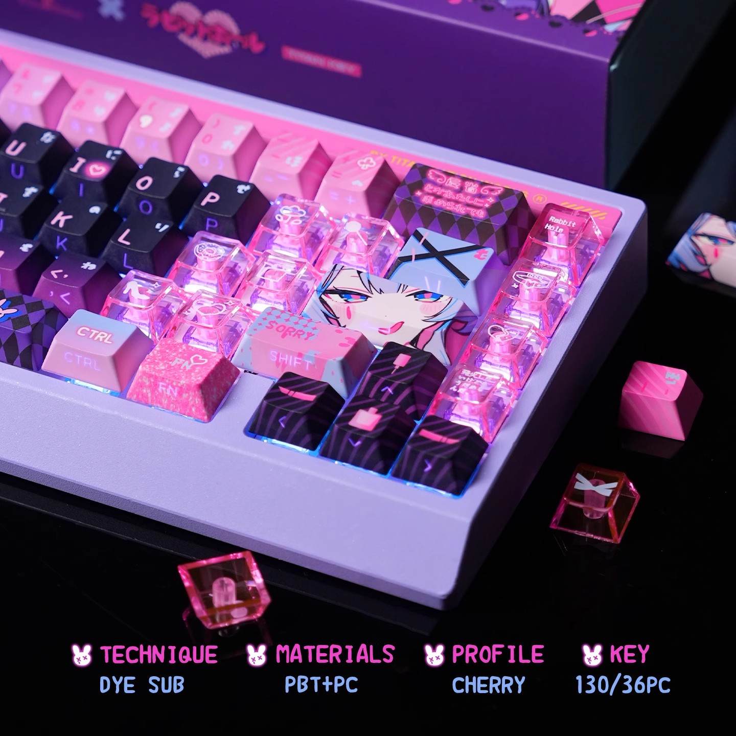 Anime Rabbit Hole Theme Custom - Gaming Set Accessories recension och pris