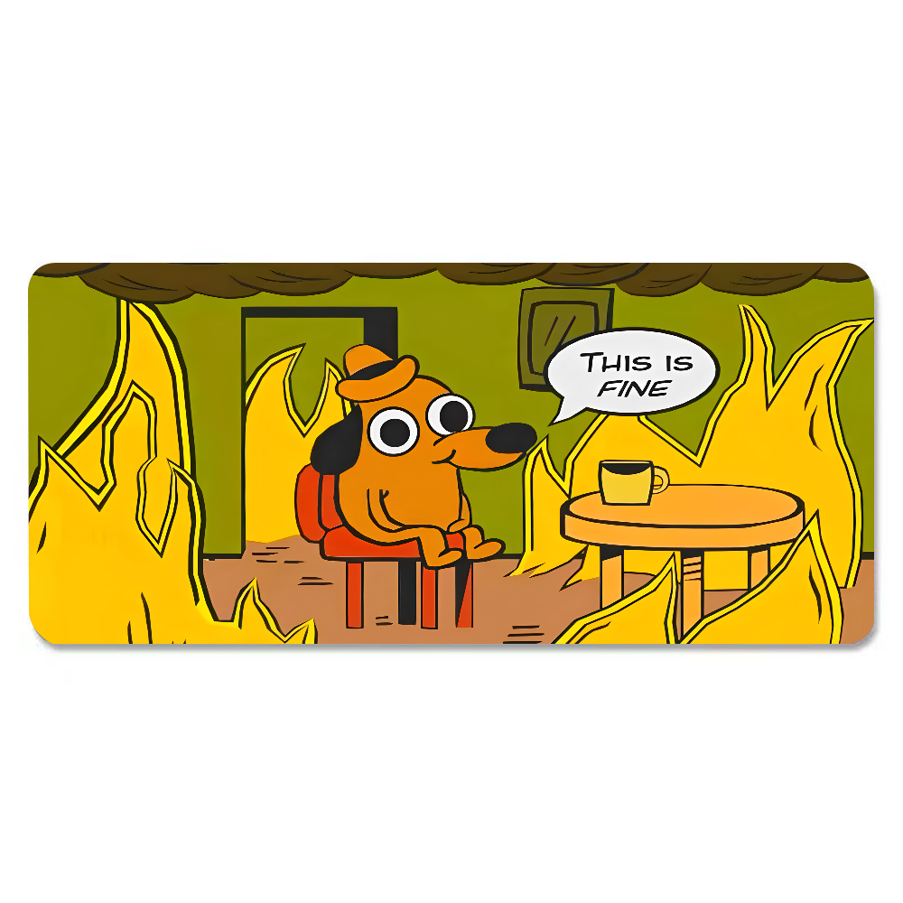 This Is Fine Dog Dachshund Mou - Gaming Accessories Wholesale recension och pris