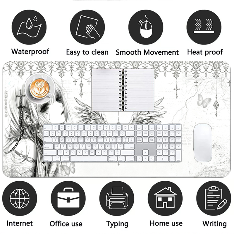 Leather Mousepad Black White A - Gaming Accessories Wholesale recension och pris