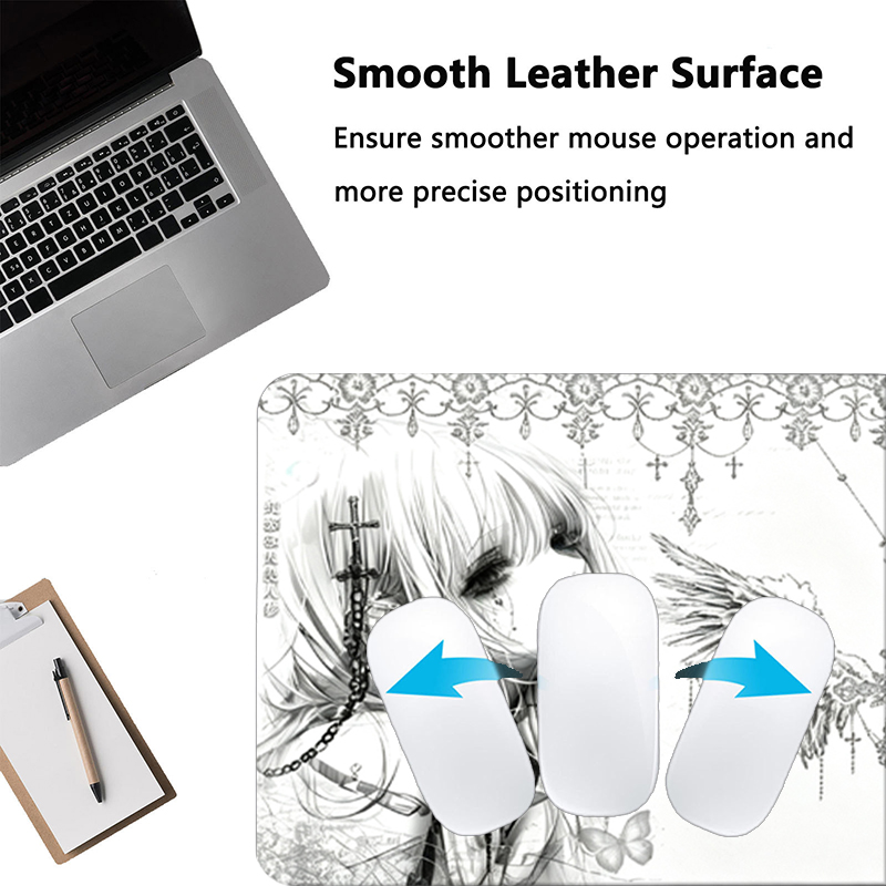 Leather Mousepad Black White A - Gaming Accessories Wholesale recension och pris
